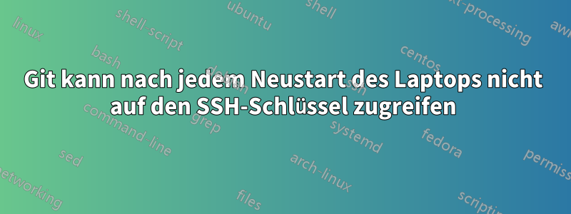Git kann nach jedem Neustart des Laptops nicht auf den SSH-Schlüssel zugreifen