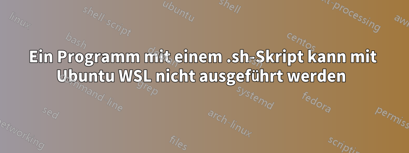 Ein Programm mit einem .sh-Skript kann mit Ubuntu WSL nicht ausgeführt werden 