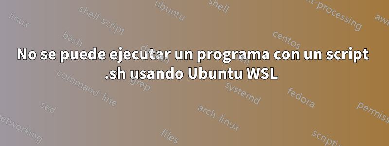 No se puede ejecutar un programa con un script .sh usando Ubuntu WSL 