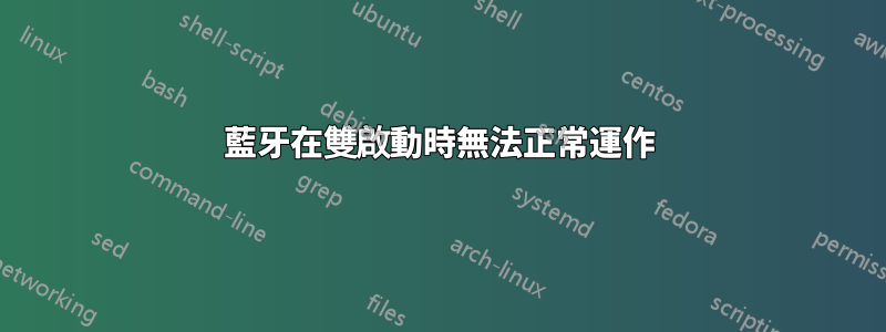 藍牙在雙啟動時無法正常運作