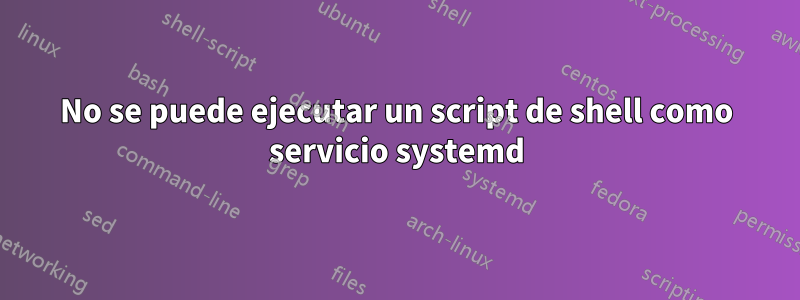 No se puede ejecutar un script de shell como servicio systemd
