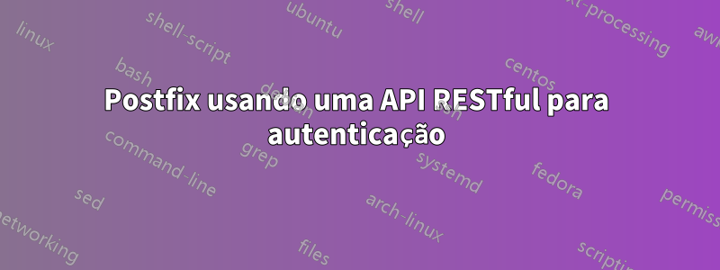 Postfix usando uma API RESTful para autenticação