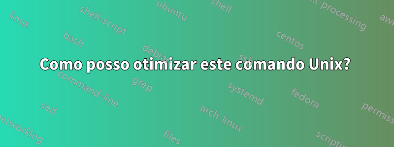 Como posso otimizar este comando Unix?