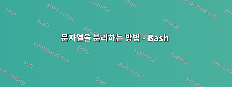 문자열을 분리하는 방법 - Bash