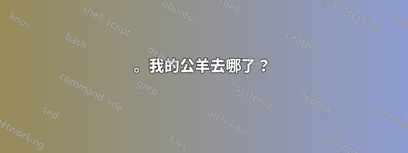 。我的公羊去哪了？