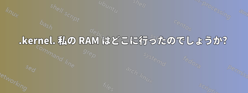 .kernel. 私の RAM はどこに行ったのでしょうか?