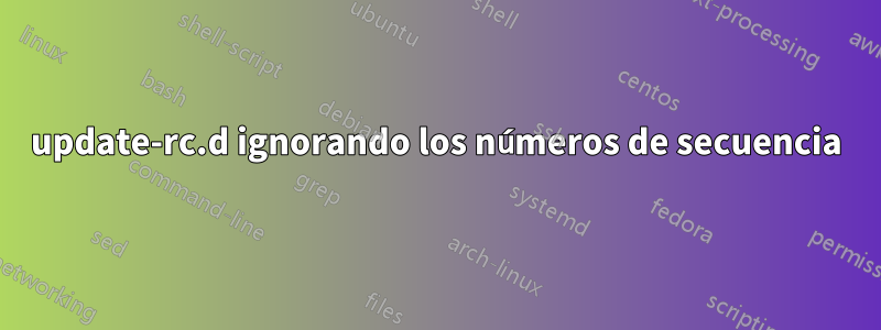 update-rc.d ignorando los números de secuencia