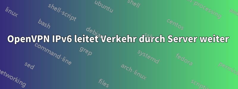 OpenVPN IPv6 leitet Verkehr durch Server weiter