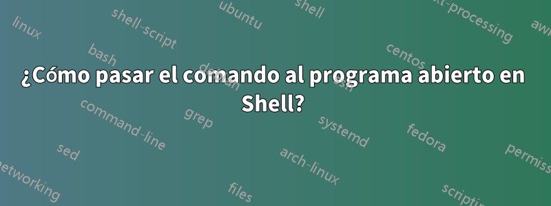 ¿Cómo pasar el comando al programa abierto en Shell?