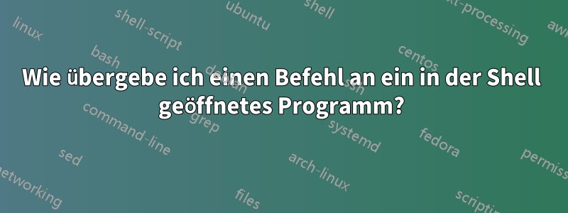 Wie übergebe ich einen Befehl an ein in der Shell geöffnetes Programm?