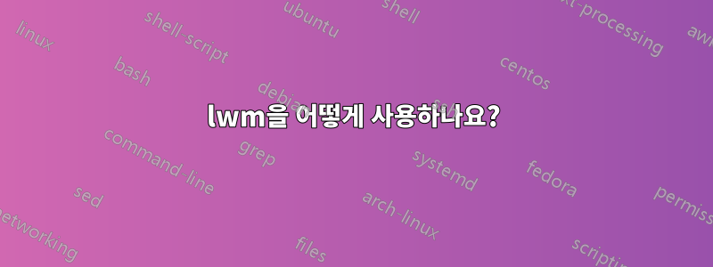 lwm을 어떻게 사용하나요?