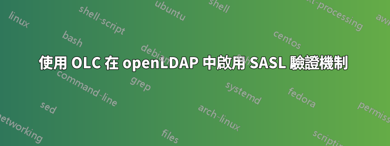 使用 OLC 在 openLDAP 中啟用 SASL 驗證機制