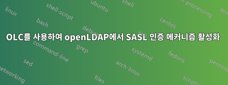 OLC를 사용하여 openLDAP에서 SASL 인증 메커니즘 활성화
