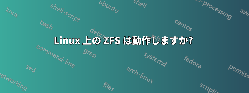 Linux 上の ZFS は動作しますか?