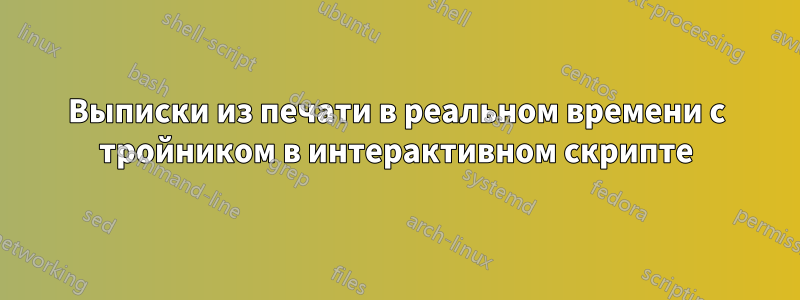 Выписки из печати в реальном времени с тройником в интерактивном скрипте