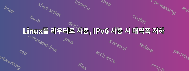 Linux를 라우터로 사용, IPv6 사용 시 대역폭 저하