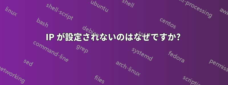 IP が設定されないのはなぜですか?