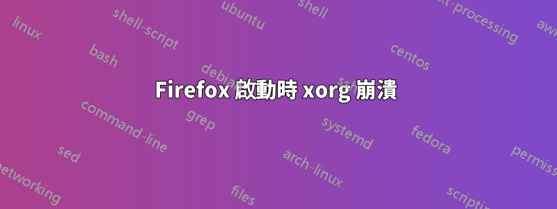Firefox 啟動時 xorg 崩潰
