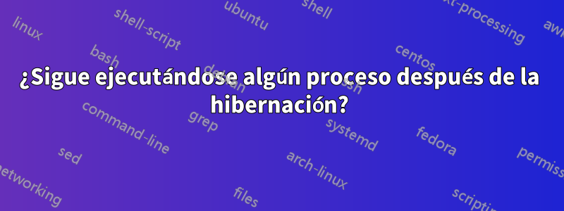 ¿Sigue ejecutándose algún proceso después de la hibernación?