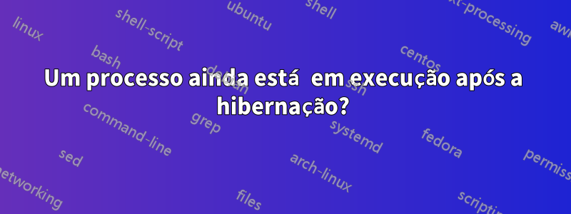 Um processo ainda está em execução após a hibernação?