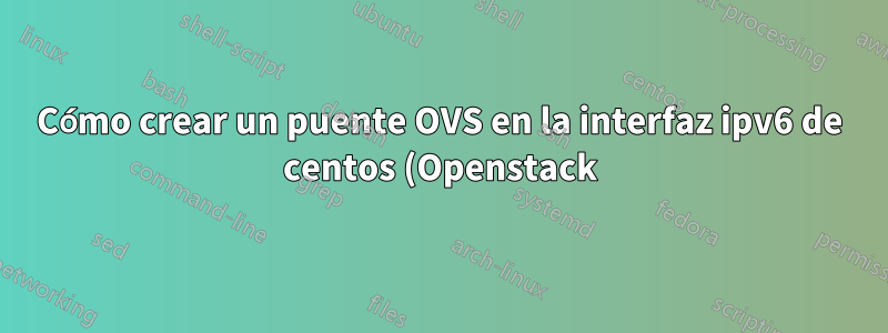 Cómo crear un puente OVS en la interfaz ipv6 de centos (Openstack)