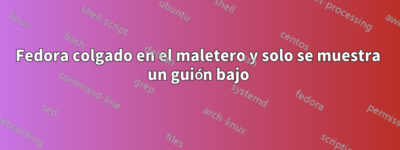 Fedora colgado en el maletero y solo se muestra un guión bajo