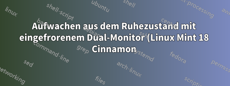 Aufwachen aus dem Ruhezustand mit eingefrorenem Dual-Monitor (Linux Mint 18 Cinnamon)?