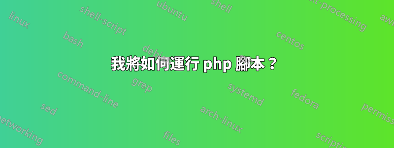 我將如何運行 php 腳本？