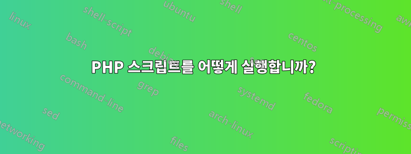 PHP 스크립트를 어떻게 실행합니까?