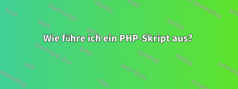 Wie führe ich ein PHP-Skript aus?