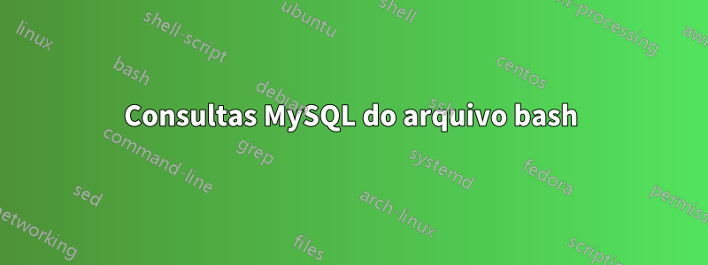 Consultas MySQL do arquivo bash