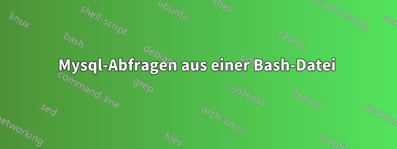 Mysql-Abfragen aus einer Bash-Datei