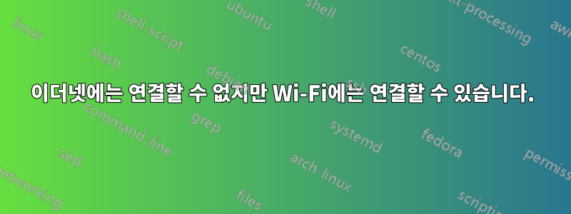 이더넷에는 연결할 수 없지만 Wi-Fi에는 연결할 수 있습니다.