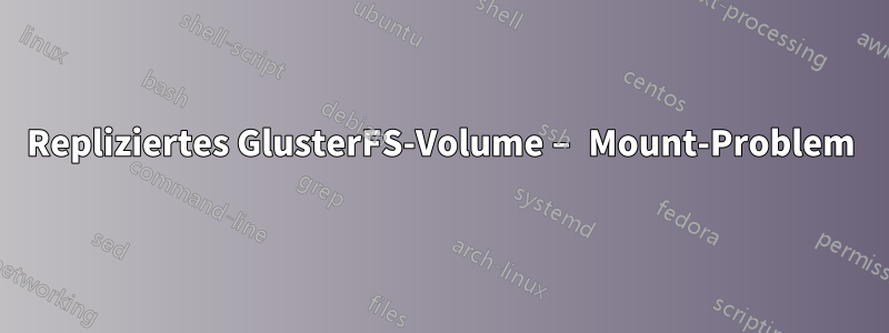 Repliziertes GlusterFS-Volume – Mount-Problem