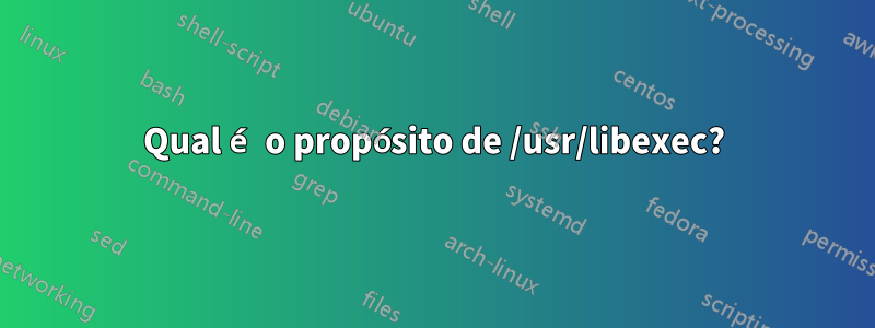 Qual é o propósito de /usr/libexec?