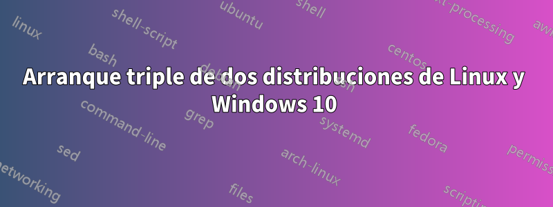 Arranque triple de dos distribuciones de Linux y Windows 10