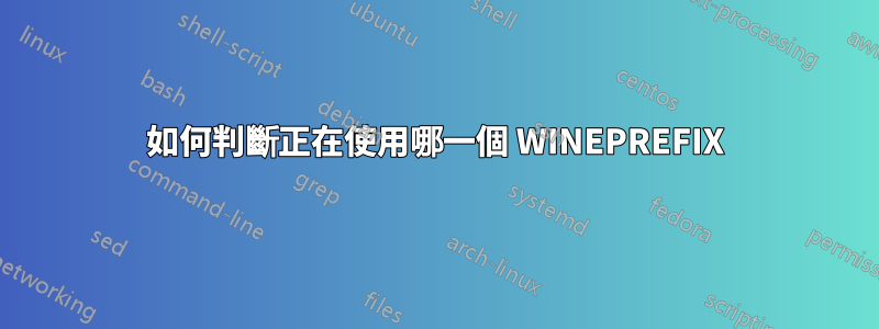 如何判斷正在使用哪一個 WINEPREFIX