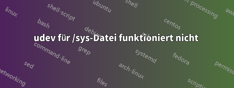 udev für /sys-Datei funktioniert nicht