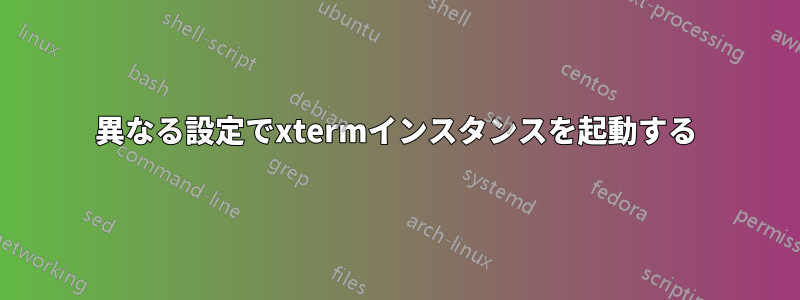 異なる設定でxtermインスタンスを起動する