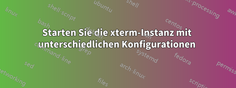 Starten Sie die xterm-Instanz mit unterschiedlichen Konfigurationen