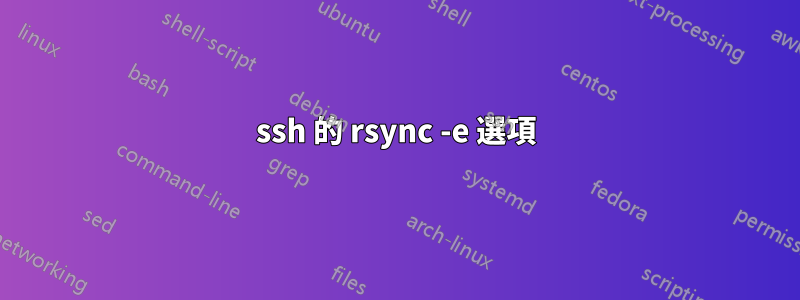 ssh 的 rsync -e 選項