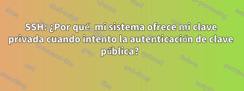 SSH: ¿Por qué mi sistema ofrece mi clave privada cuando intento la autenticación de clave pública? 