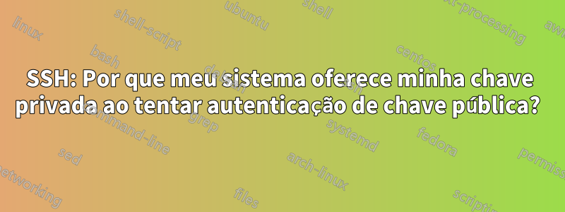 SSH: Por que meu sistema oferece minha chave privada ao tentar autenticação de chave pública? 