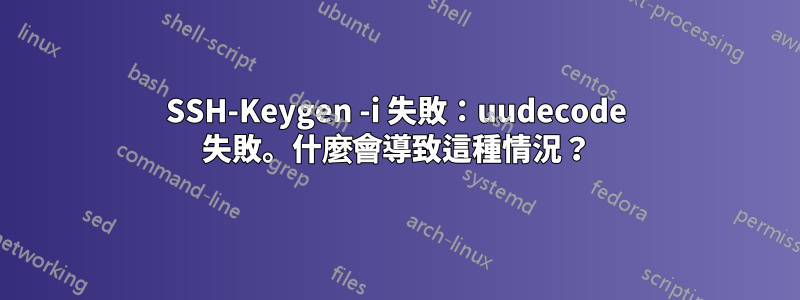 SSH-Keygen -i 失敗：uudecode 失敗。什麼會導致這種情況？