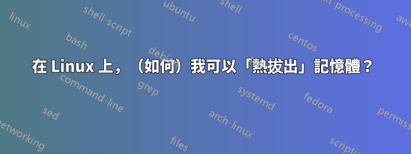 在 Linux 上，（如何）我可以「熱拔出」記憶體？