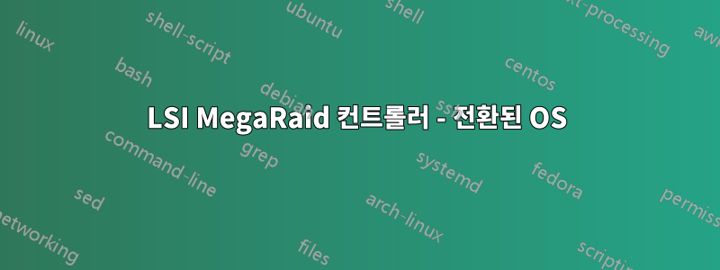 LSI MegaRaid 컨트롤러 - 전환된 OS