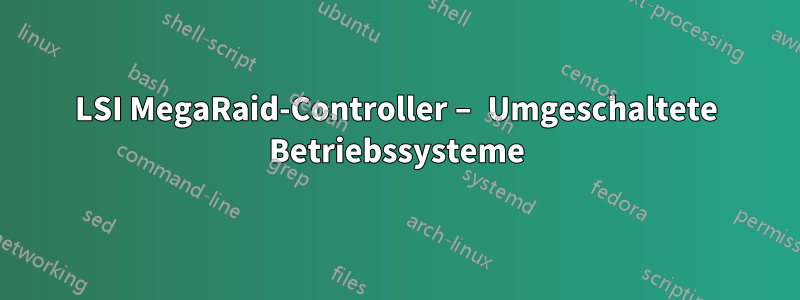 LSI MegaRaid-Controller – Umgeschaltete Betriebssysteme