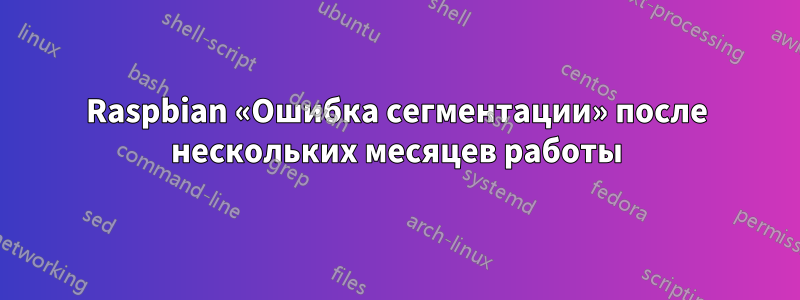 Raspbian «Ошибка сегментации» после нескольких месяцев работы