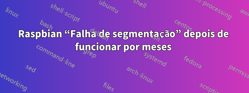 Raspbian “Falha de segmentação” depois de funcionar por meses