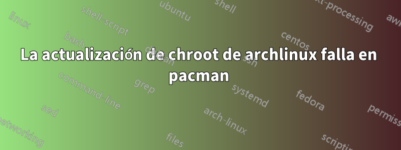 La actualización de chroot de archlinux falla en pacman